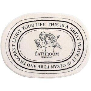 Angel Bathroom Rug 20x32 Soft Plush Non Slip Absorbent Cherub Bath Mat Washable